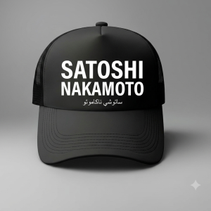 czapka satoshi nakamoto czarna