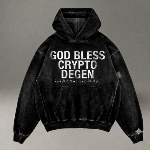 bluza god bless crypto degen czarn